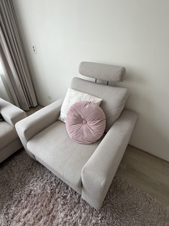 Nice 3-Seater Sofa + 2 Armchairs | Very Good Condition – Metal, Textile (photo 2 of 5)