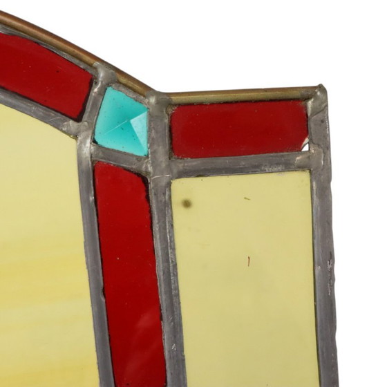 Groot Kleurrijk Glasraam Glas in Lood Medaillon – Decoratieve objecten (photo 20 of 20)