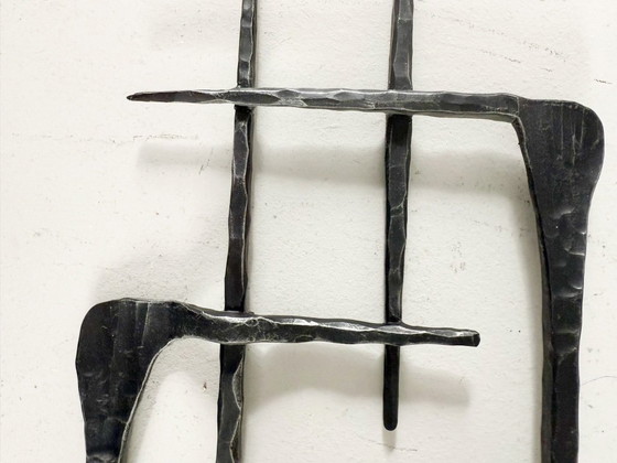 Image 1 of Sculptural brutalist wall lamp/wall light, Germany, Honsel Leuchten, 1960s