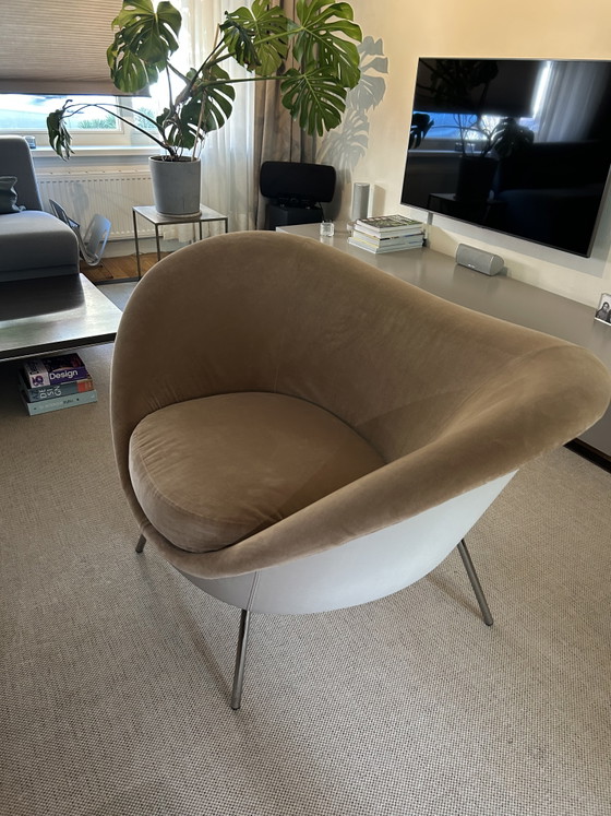 Very beautiful D.154.2 Armchair by architect Gio Ponti, Molteni&C – Velvet, Leather (photo 8 of 15)