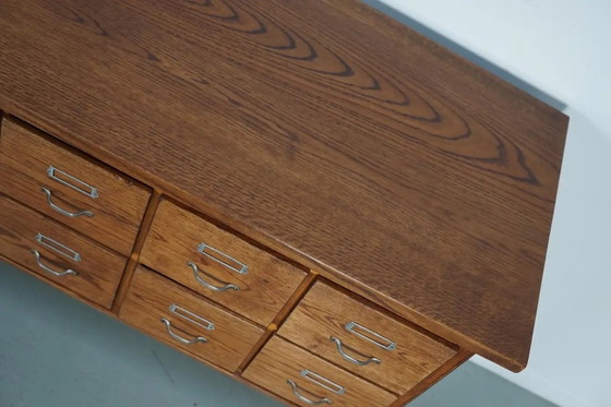 Image 1 of Armario de farmacia/archivador antiguo de roble holandés, años 50