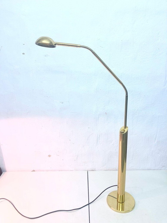 Image 1 of Florian Schulz Yon vloerlamp in messing 70s 80s design