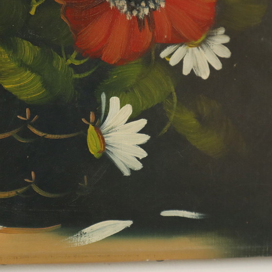 Image 1 of Fleurs Nature morte Peinture Marguerites Coquelicot