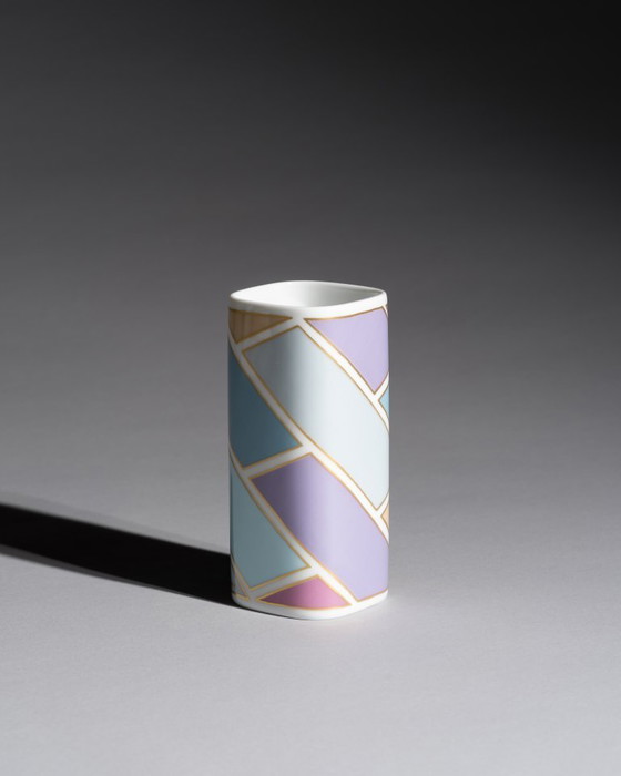 Image 1 of Vintage Chic Dorothy Hafner Rosenthal Vase Duo Germany 1980s Memphis Era Style