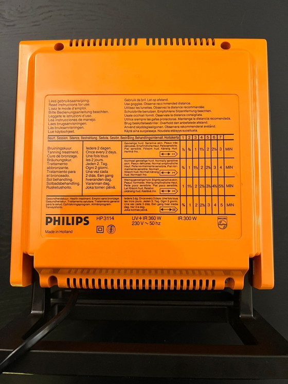 Image 1 of Lampada solare/IR vintage Philips HP3114 – arancione retrò, quasi come nuova