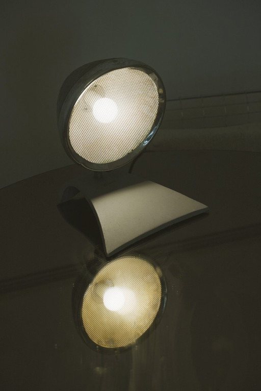 Lampada industriale vintage di Vogel, lampada da lavoro cromata regolabile olandese, illuminazione da studio AV