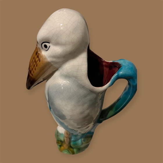 Image 1 of Jarra de cigüeña de mayólica