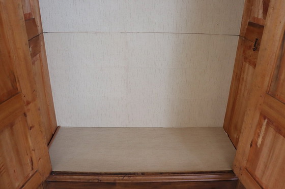 Image 1 of Solid Poplar Wood Antique Wardrobe, Italy Mid 19th Century