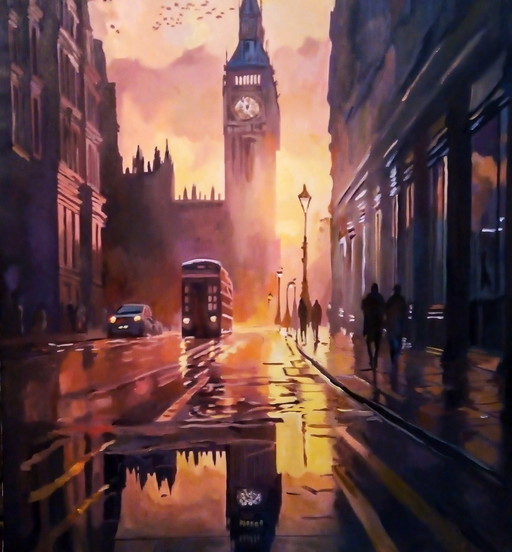 Artist painting - Dimitar Stankov - London