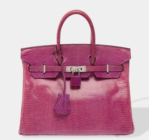 Sac HERMES Birkin 25 en Cuirs exotiques Violet - 103358