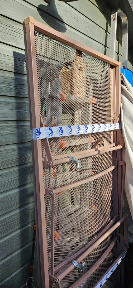 Vintage alert! Midcentury Space Age headboard with 70s Auping bed frame, Bedroom accessories, Metal, Wood (photo 44 of 48)