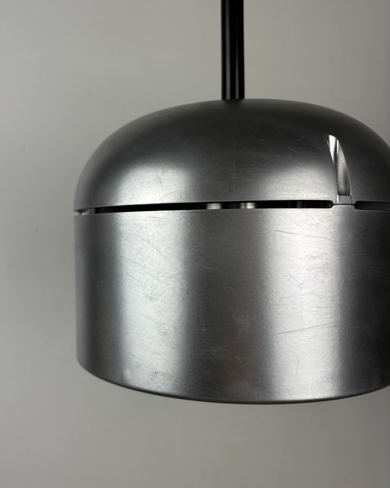 Image 1 of Staff Leuchten Arnold Berges Duo Silver Vintage Pendant Lamp, Space Age, 70s, Mid Century, Industrial design, Germany, 1970s