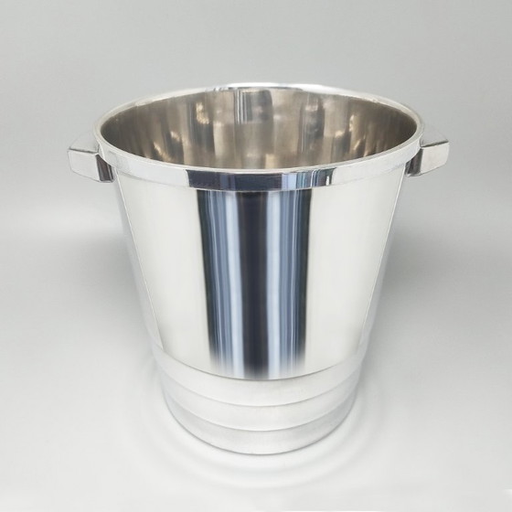 Art Deco Silver-Plated Champagne Bucket by Luc Lanel for Christofle Gallia Collection, France, 1930 (photo 6 of 9)