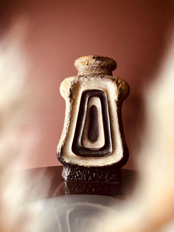 Image 1 of Sculptural brutalist ceramic vase West Germany