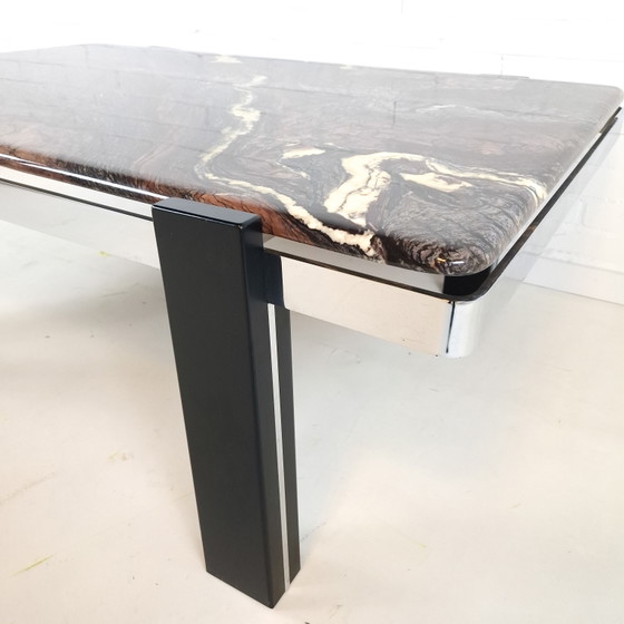Image 1 of Vintage salontafel Cipollino marmer brutalist jaren 70
