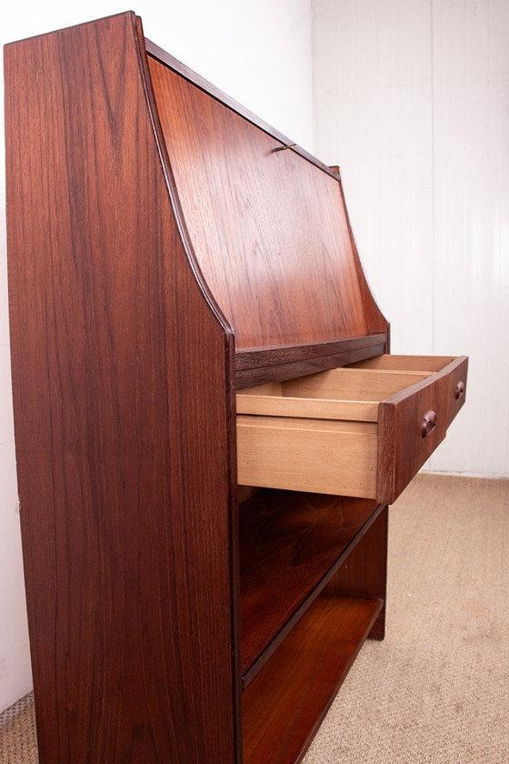 Scrivania Segretario Scandinavo in Teak 1960. – Scrivanie, Legno (photo 5 of 14)