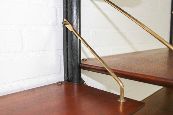 Image 1 of Parete attrezzata modulare in teak di Louis van Teeffelen per WéBé, 1955