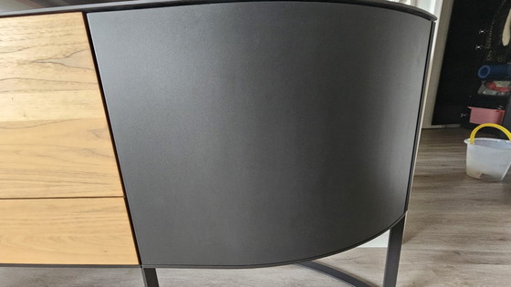Hülsta NAVIS sideboard with lighting, walnut wood – Metal (photo 4 of 15)