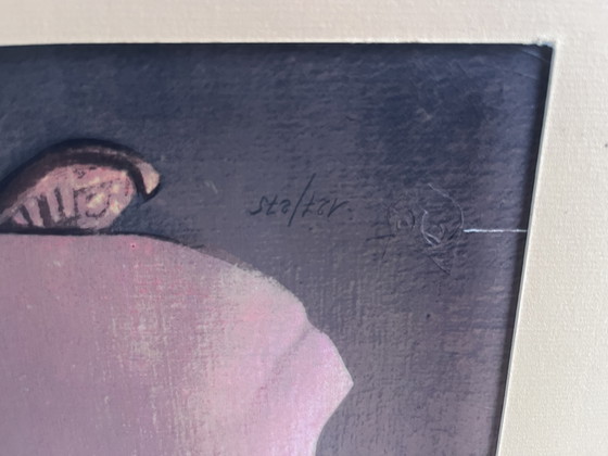 Image 1 of Lithografie Twee prinsessen en een vogel
