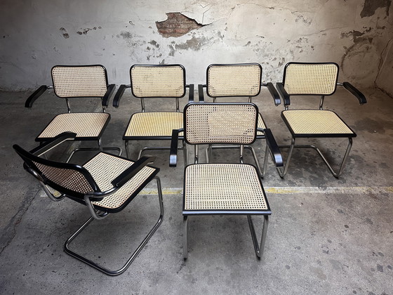 Image 1 of Vintage cesca stoelen Marcel Breuer Made in Italy  