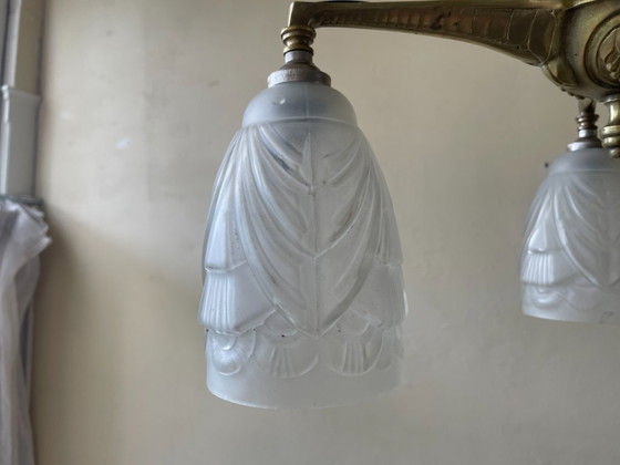 Image 1 of Lampada da soffitto Art Nouveau Lampada a sospensione francese