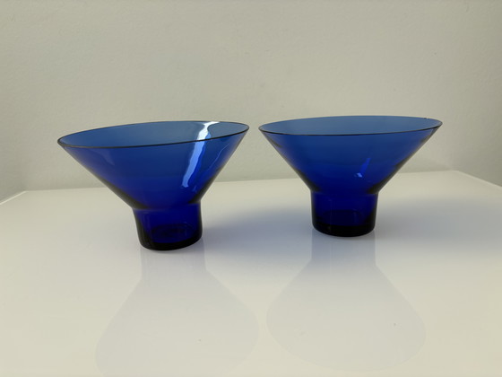 Image 1 of Mid Century Classic martiniglazen in kobaltblauw