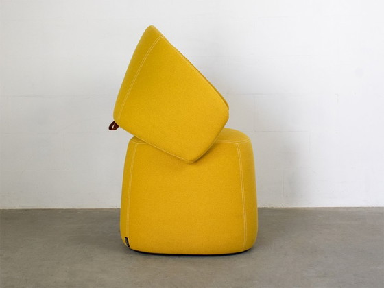 Haworth Openest Armchair and Pouf, designed by Patricia Urquiola, Textile, Yellow, Modern (photo 4 of 12)