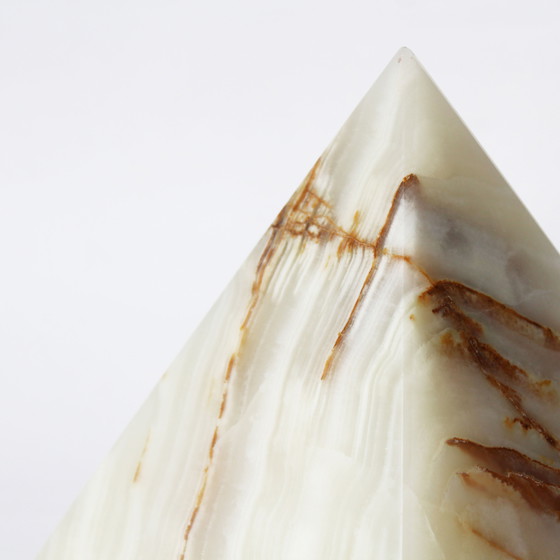 Image 1 of Vintage onyx piramide lamp