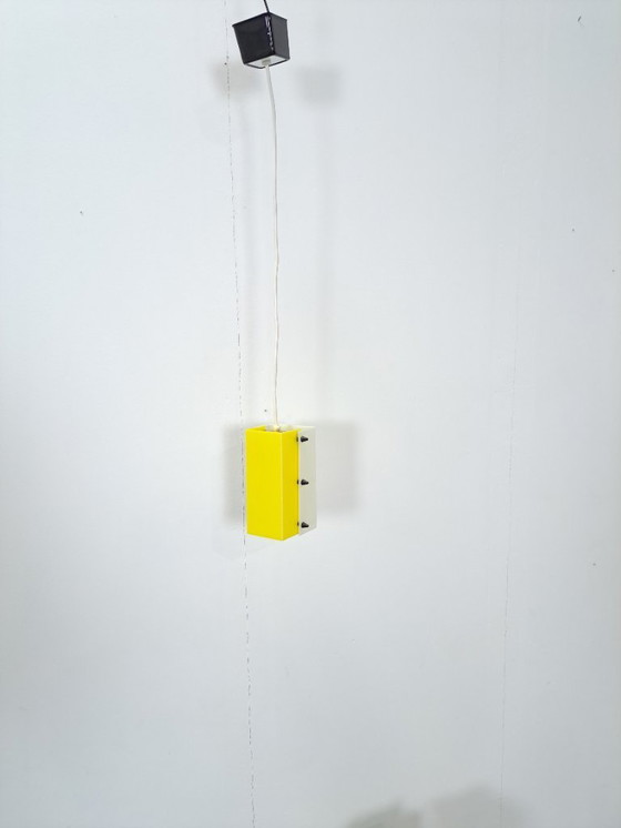 Image 1 of Space age geel met wit kunststof lamp, hanglamp