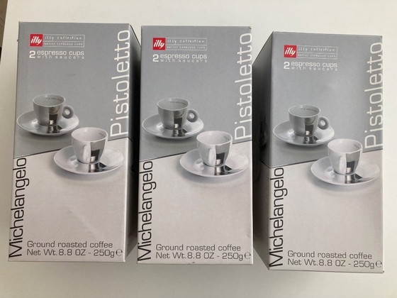 Image 1 of Colección illy 2002 tazas de espresso Michelangelo Pistoletto.