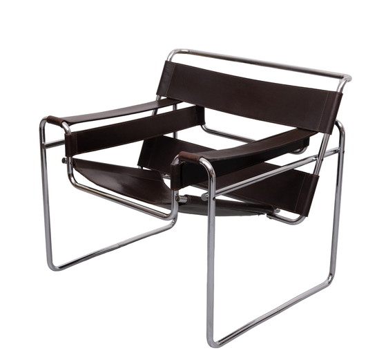 Fauteuil Wassily B3 marron foncé de Marcel Breuer pour Gavina, années 1960 – Leather, Bauhaus (photo 7 of 40)