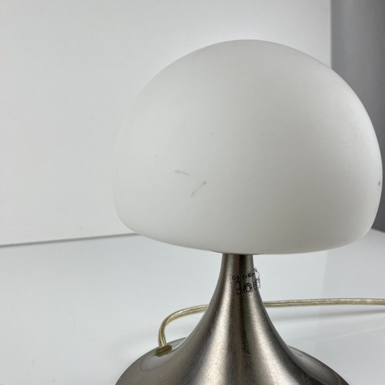 Space age mushroom Table lamp, Tactile lamp, 2000, Metal, Glass, Silver, Modern (photo 8 of 11)