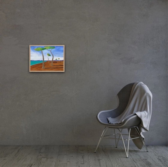 Image 1 of Acryl auf gerahmter Rohleinwand. 40 x 30 cm.