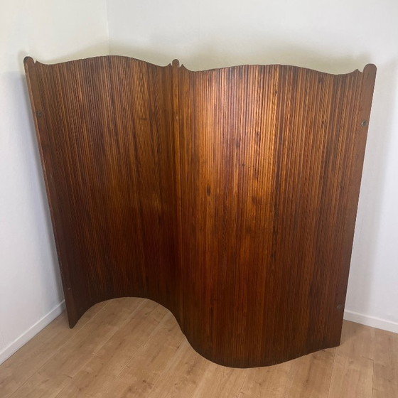 Image 1 of Paravento ondulato con doghe di pino, 1930