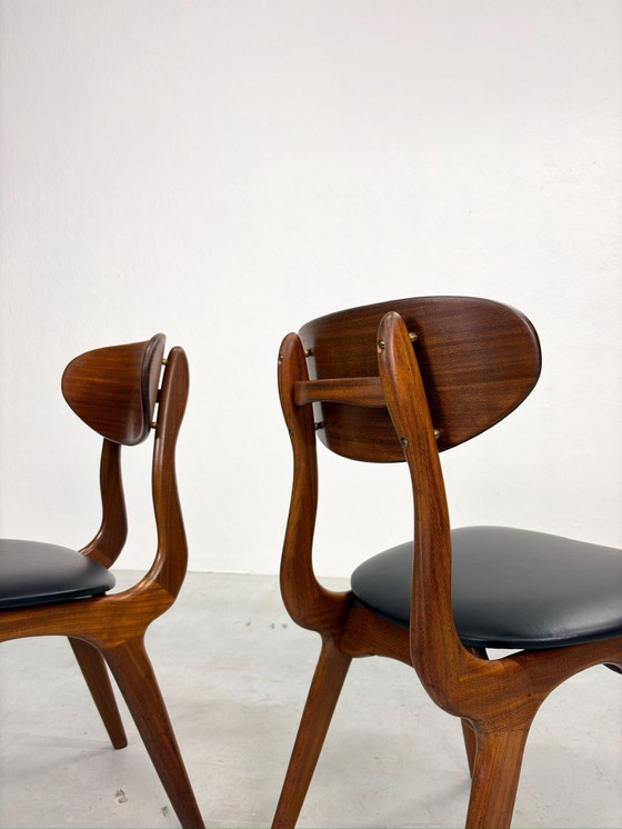 Image 1 of Set of dining room chairs 'Snavel' by Louis van Teeffelen