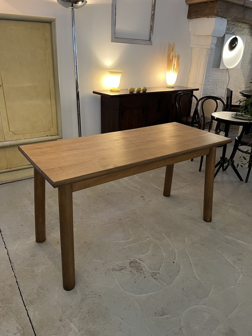 Table à Manger en Hêtre Années 50