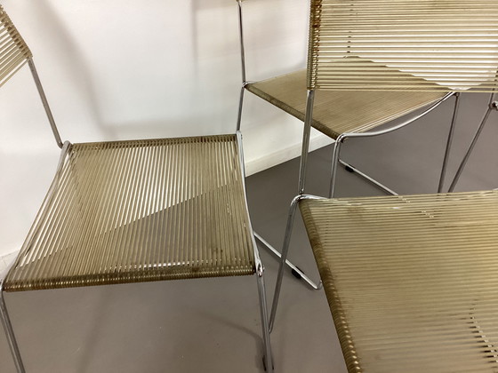 Image 1 of 4 vintage Giandomenico Belotti spaghetti stoelen Alias