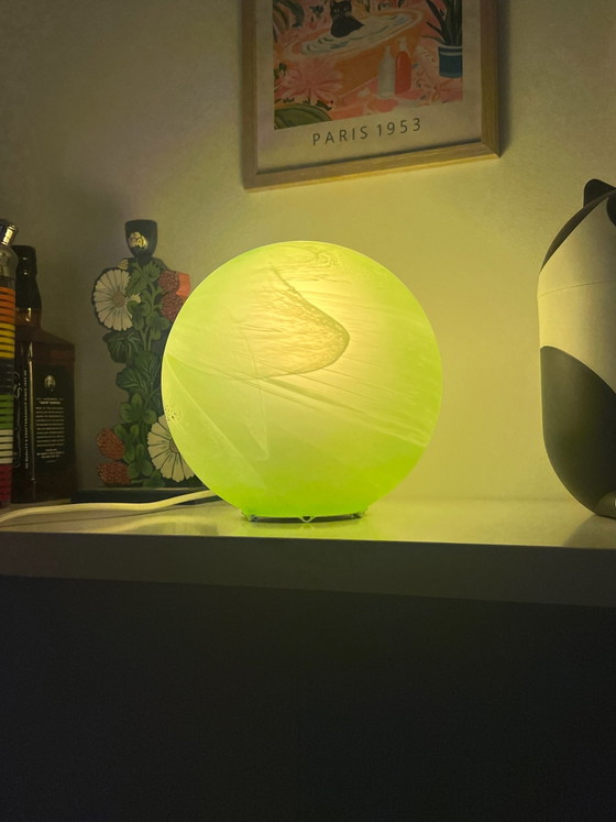 Lampe Honsel vintage planète verte space age – Verre (photo 2 of 6)