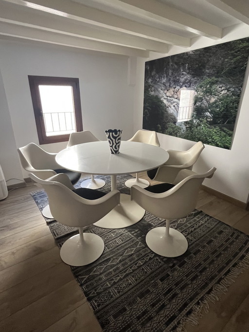 Table à manger & 6 fauteuils pivotants