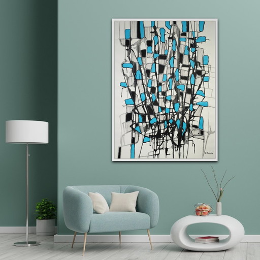 Natia Antadze Abstracte compositie XXL