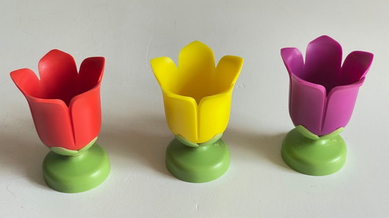 Image 1 of Vintage Tulip Egg Cups