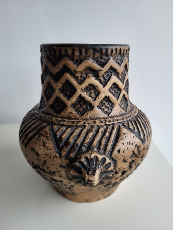 Image 1 of Jarrón Jasba Cerámica, Estilo Maya Mexicano