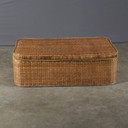 Vintage rattan basket XXL – rattan coffee table
