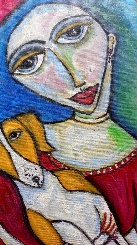 Image 1 of Tineke van Steenbergen Mujer con perro