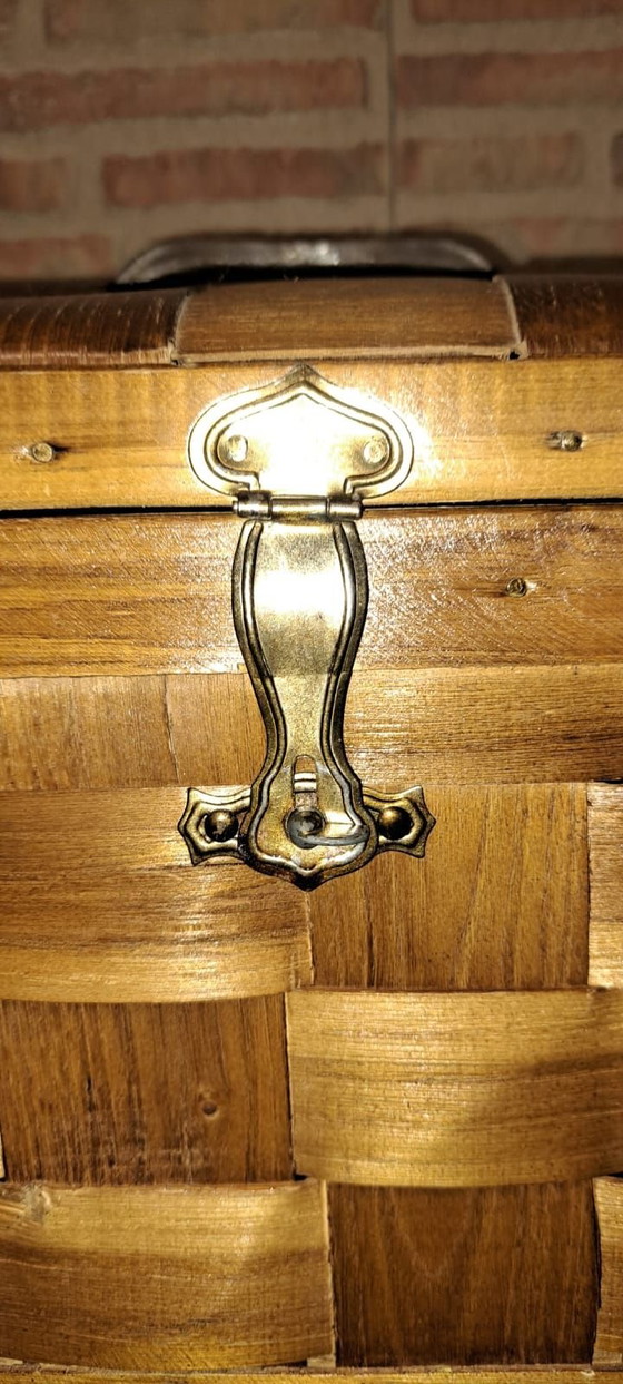 Scatola in legno intrecciato vintage, Oggetti decorativi, Marrone (foto 6 di 8)