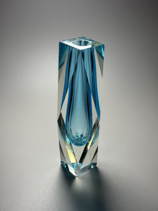 Vase by Flavio Poli for Seguso - Murano, Italy, 1960s