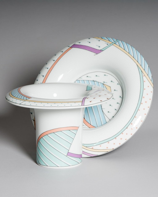 Tapio Wirkkala & Dorothy Hafner for Rosenthal, “Century New Wave” Vase and Bowl Duo, Germany, ca. 1980s