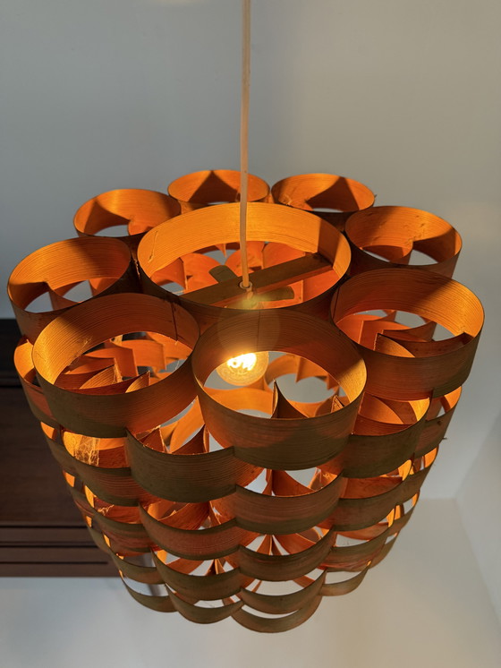 Image 1 of Vintage slatted pendant lamp, Hans Agne Jakobsson '60