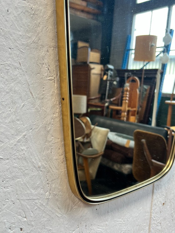 Vintage Spiegel Met Messing Gouden Lijst – Brass (photo 6 of 9)