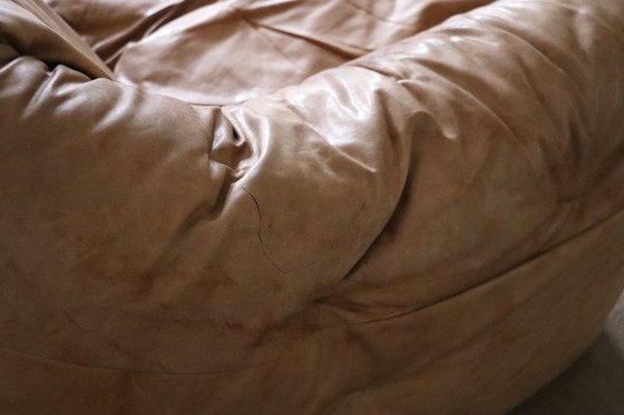 Image 1 of Ligne Roset Sloop Sofa By Michel Ducaroy In Cognac Leather, 1970s